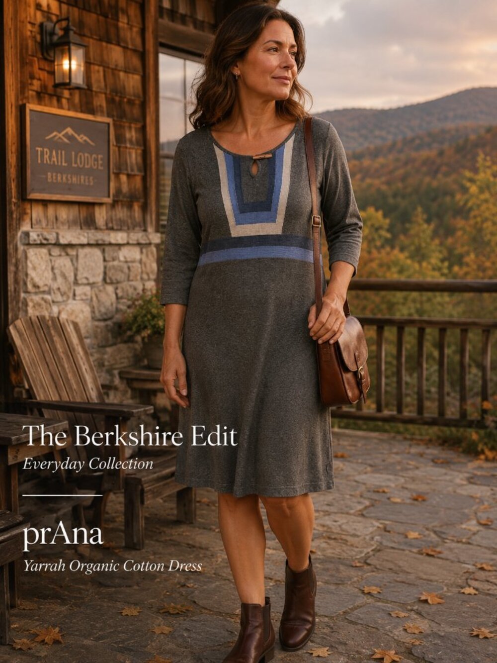prAna Yarrah Organic Cotton Sweater Dress XL Charcoal Blue Colorblock Toggle